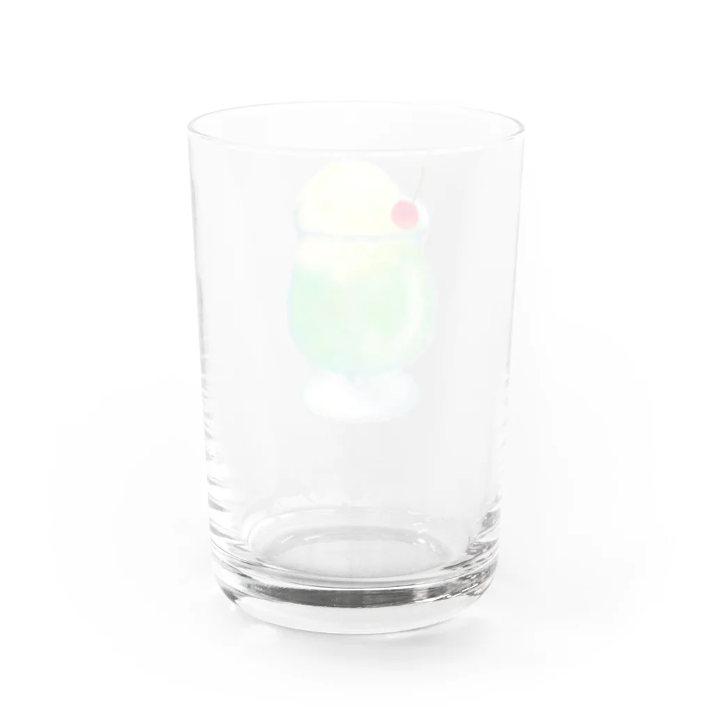 わおさきのクリームソーダ Water Glass :back