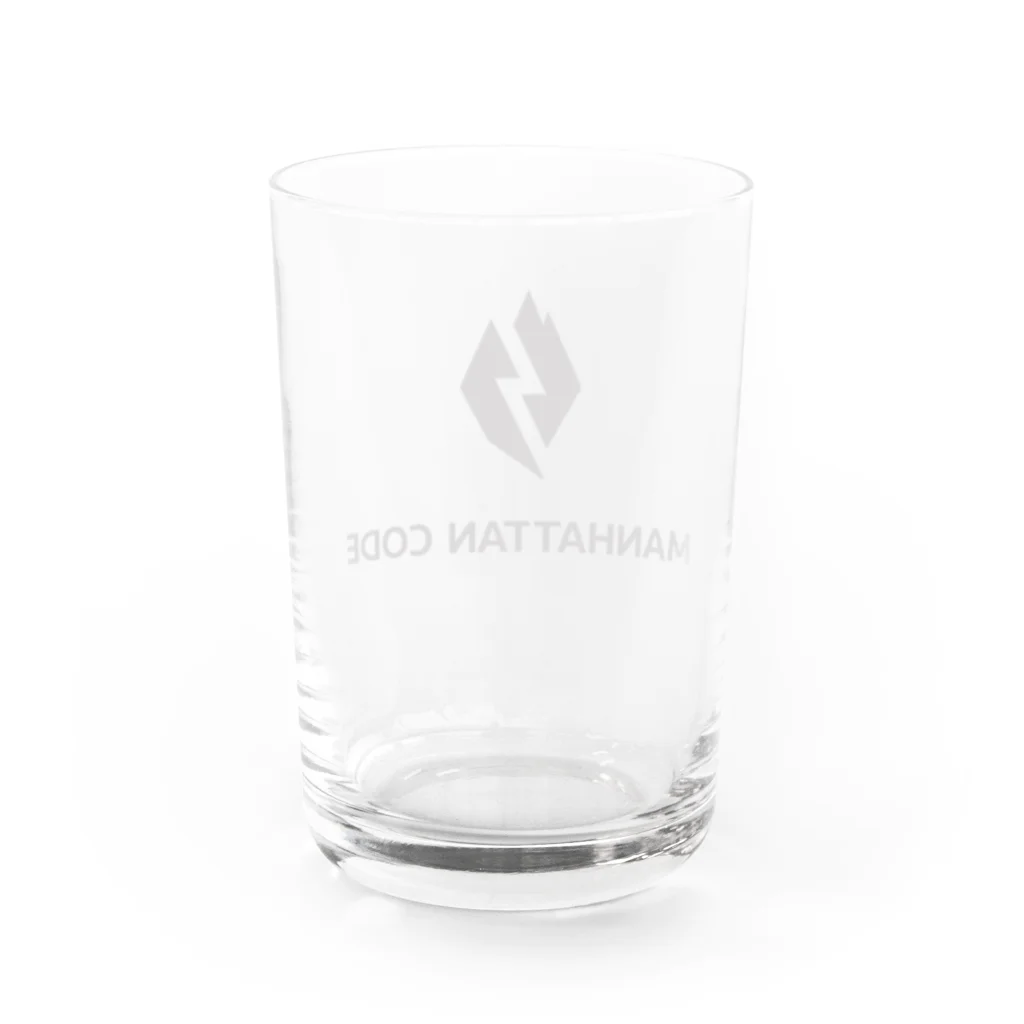 Manhattan Code inc.のMHT_LOGO ｰ BLACK Water Glass :back