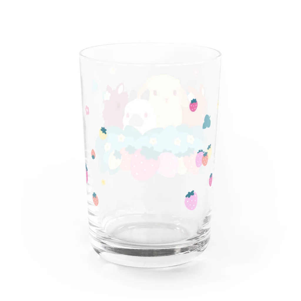 大賀一五の店のイチゴたべ隊 Water Glass :back