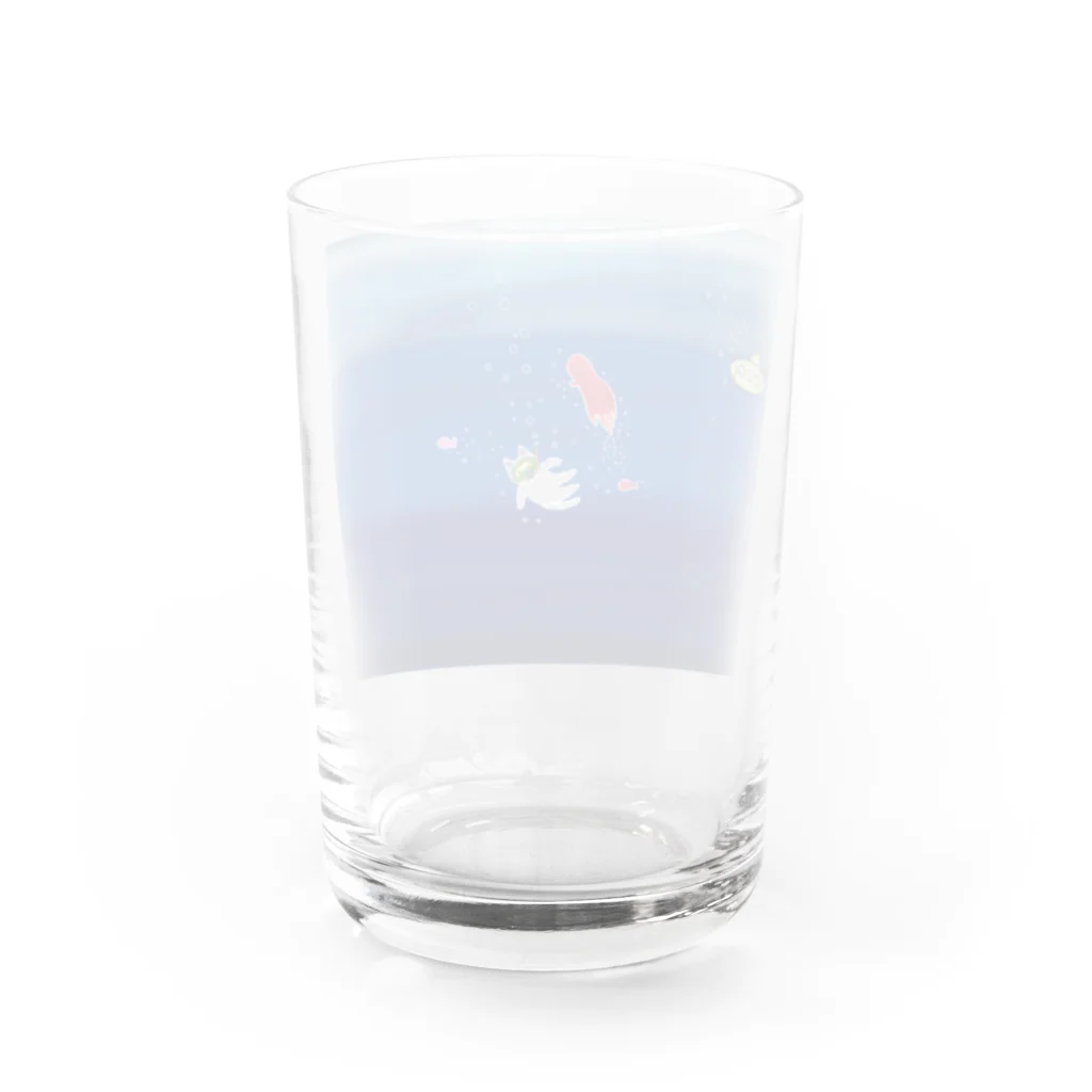 HIKAMARU　SHOPの深海ニャンコ Water Glass :back