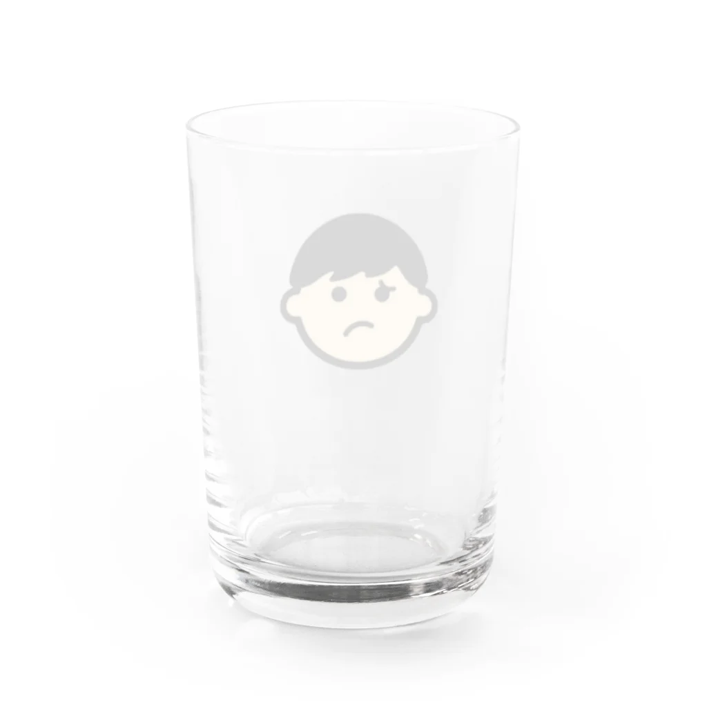 haruの納得いかないの顔グラス Water Glass :back