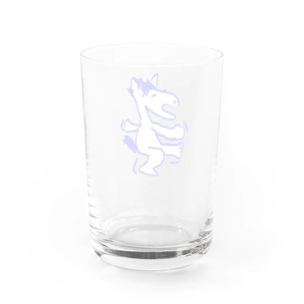 hiraoka_mikiの踊るウマ Water Glass :back