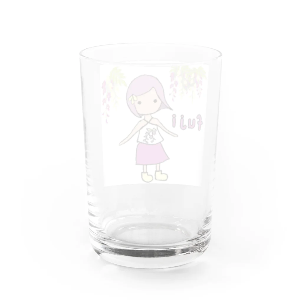 桃華の藤の妖精さん Water Glass :back