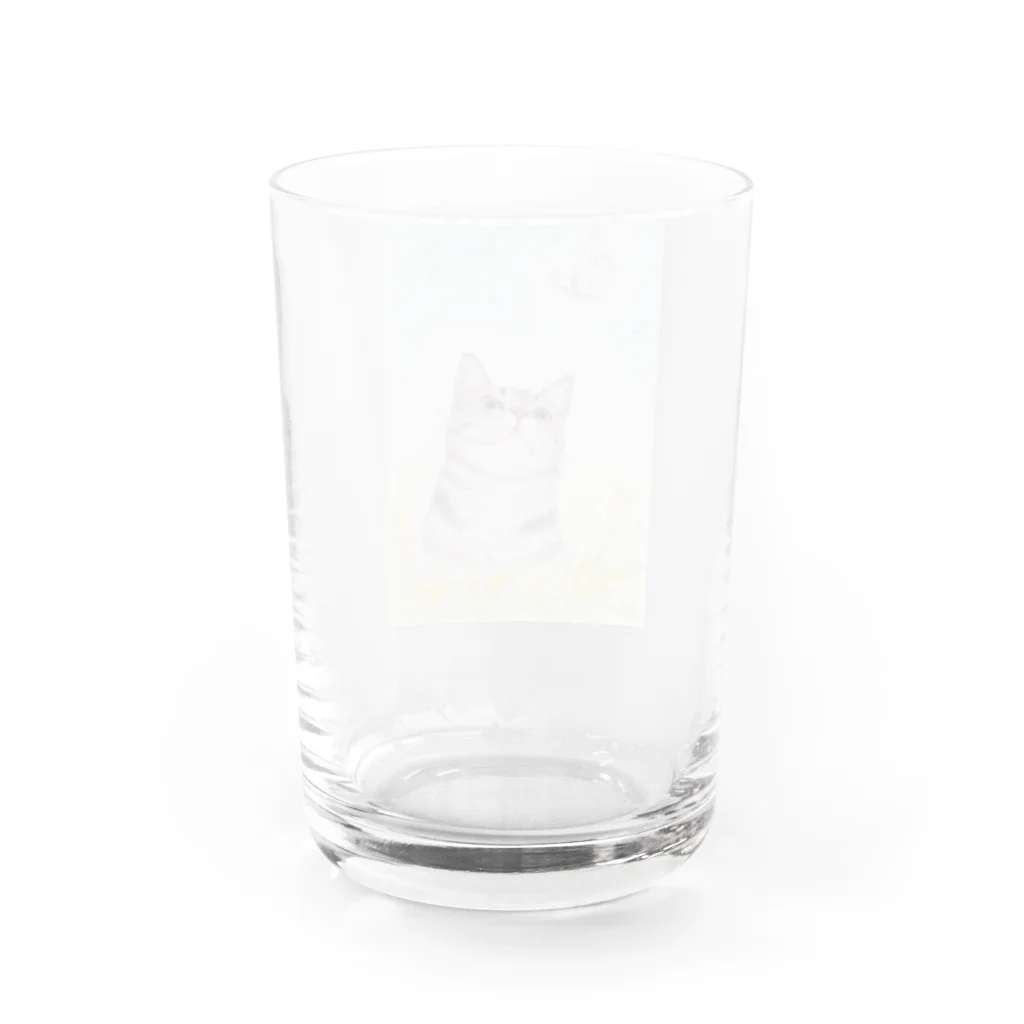 soraclaraの菜の花畑のくらら Water Glass :back