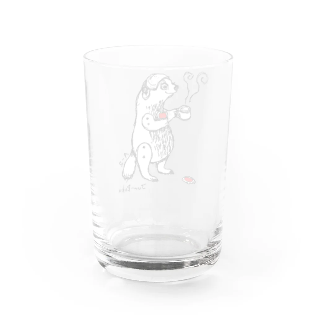 馴鹿 Jun-Rokuの寝支度のアナグマ Water Glass :back