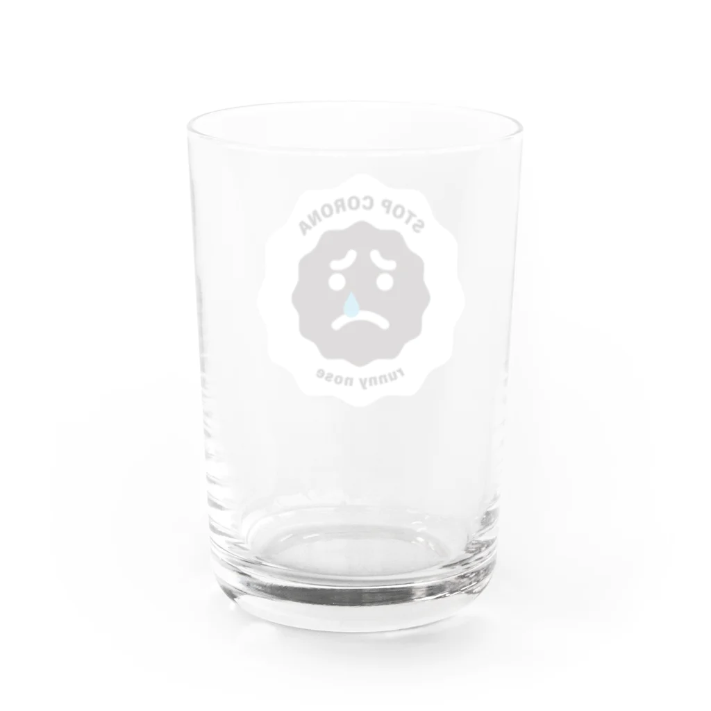 コロナマーク / corona-markのコロナマーク / runny nose Water Glass :back