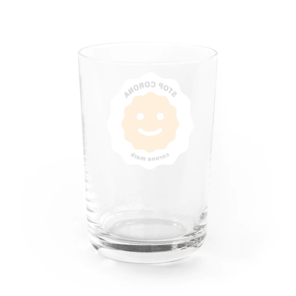 コロナマーク / corona-markのコロナマーク / stop corona smile Water Glass :back