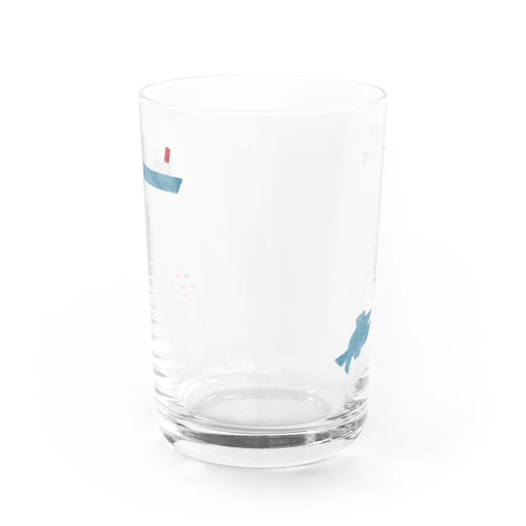 omori tsukushiの船と魚 Water Glass :back