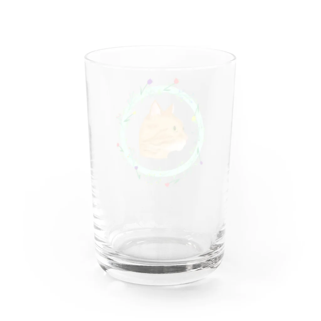 jdabc1205の茶トラ猫 Water Glass :back