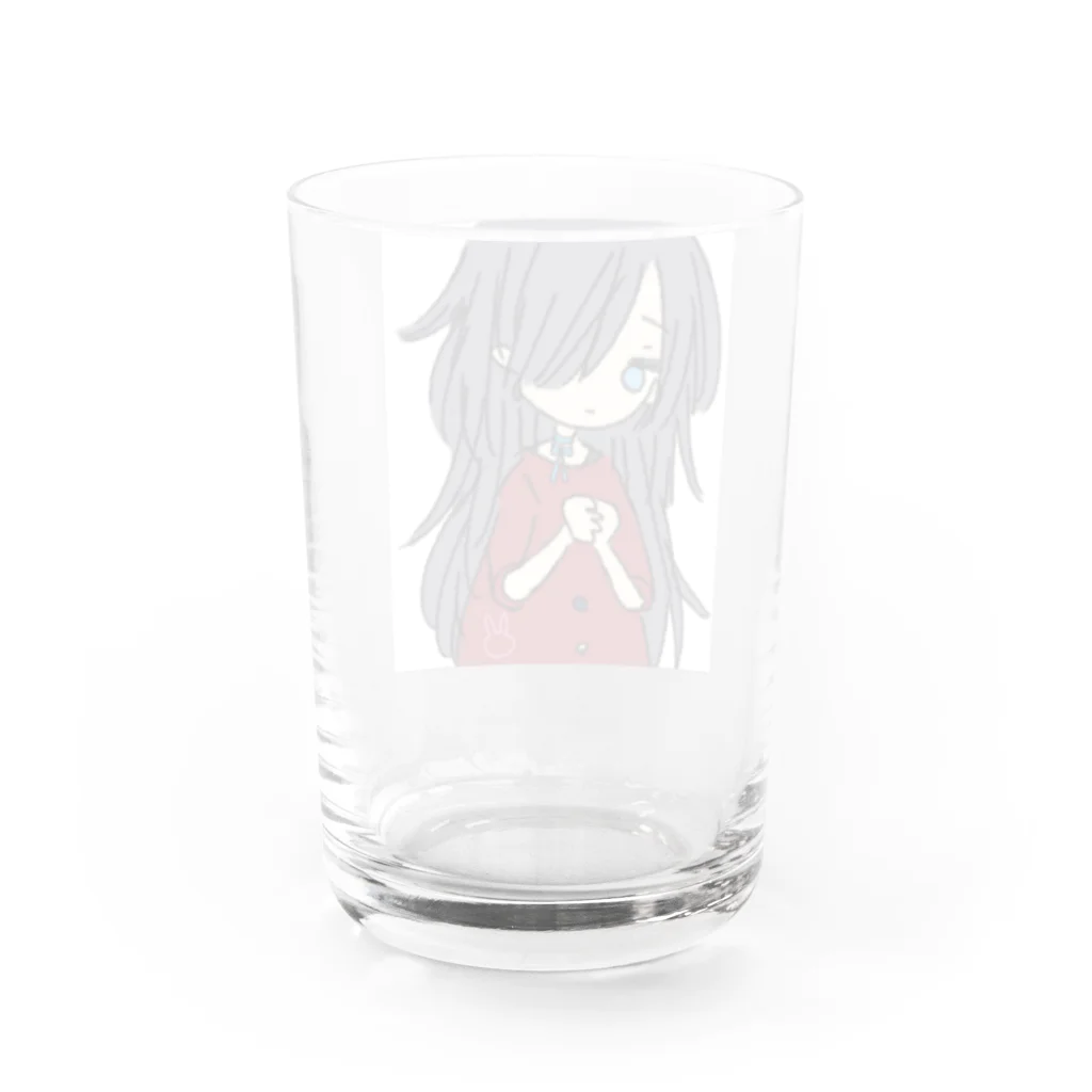 らぴすらずりの片目の女の子 Water Glass :back