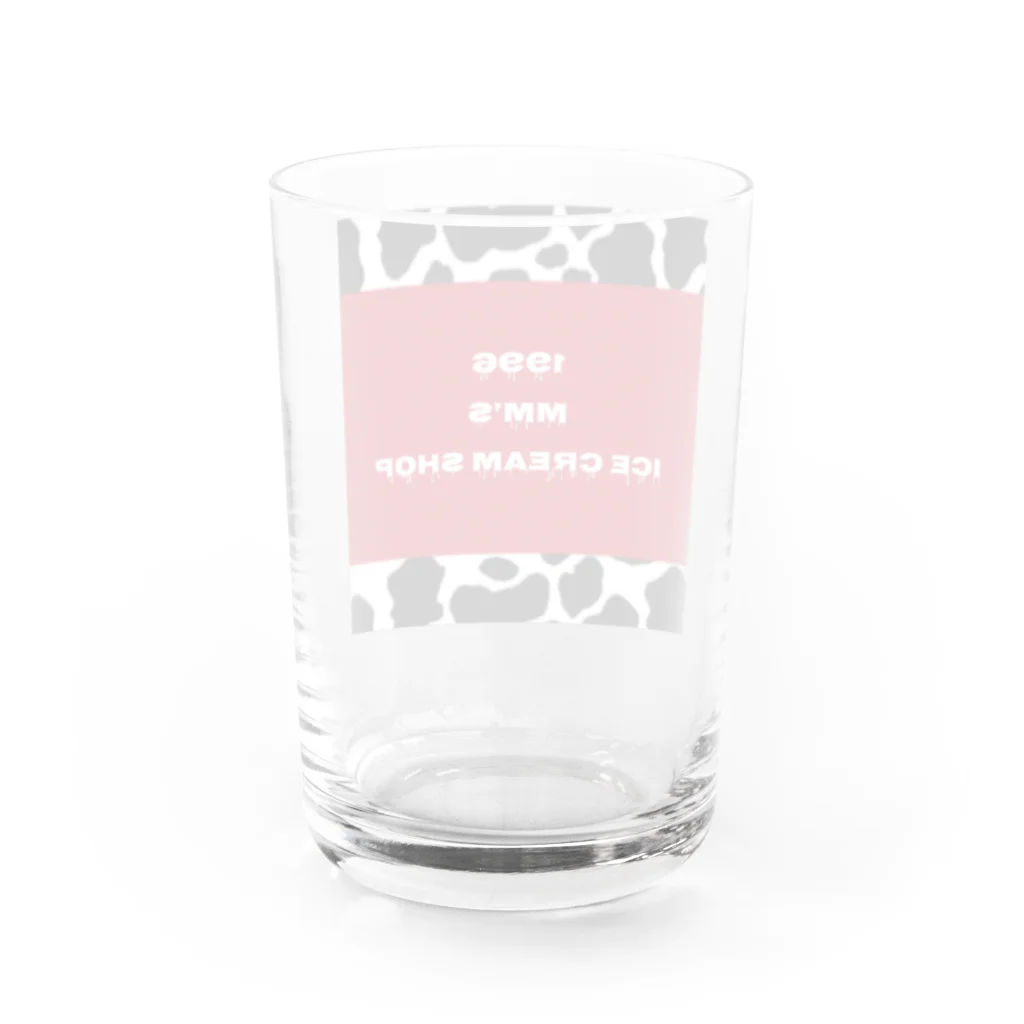 ♥ 𝟏𝟗𝟗𝟔 𝐌𝐌’𝐒 𝐈𝐂𝐄 𝐂𝐑𝐄𝐀𝐌 𝐒𝐇𝐎𝐏 ♥ のMM’s ICE CREAM  SHOP Water Glass :back