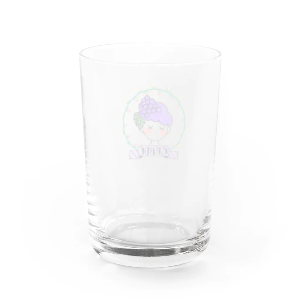 はな ましろ。のグレープちゃん Water Glass :back