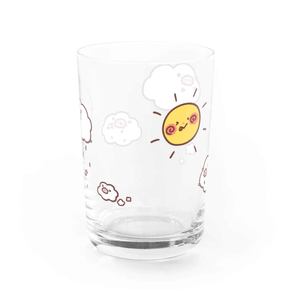 おてんば魔法店のもこもこひつじぐもさん Water Glass :back