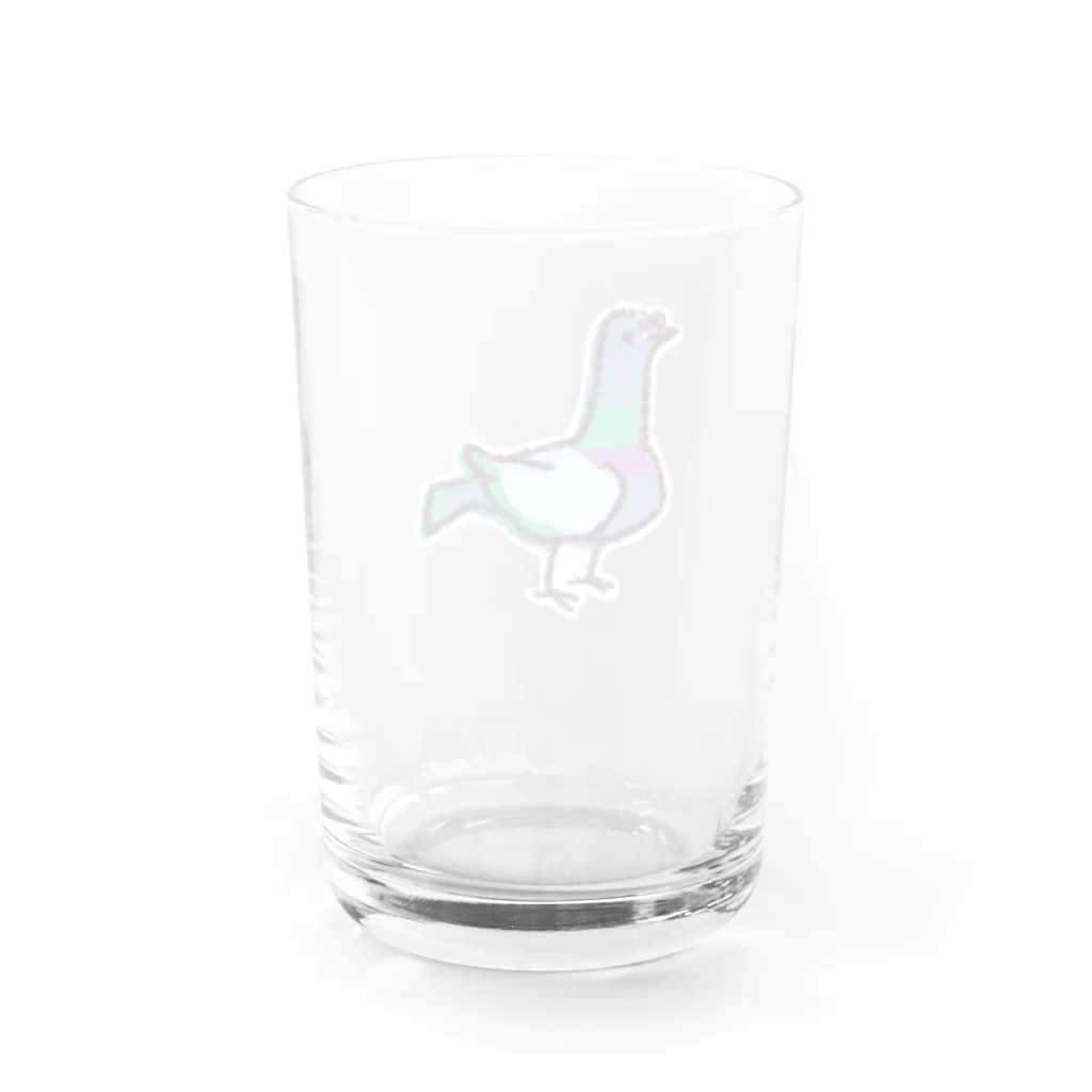 みま猫の土鳩 Water Glass :back