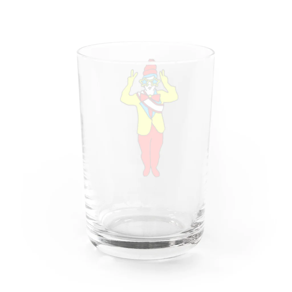 オモロ川だいすけグッズのサーカス川 Water Glass :back