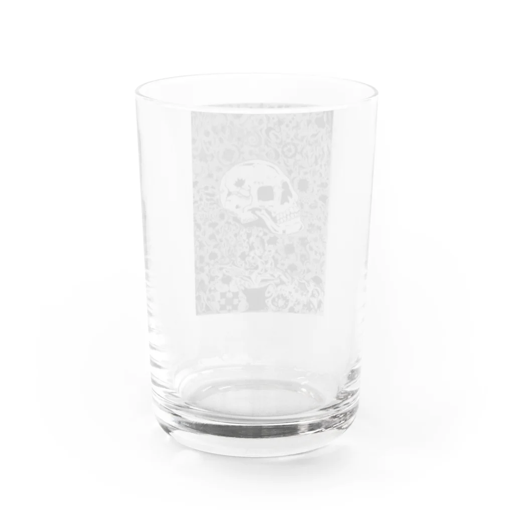 Gatto69Rossoのlucky13 白黒 Water Glass :back