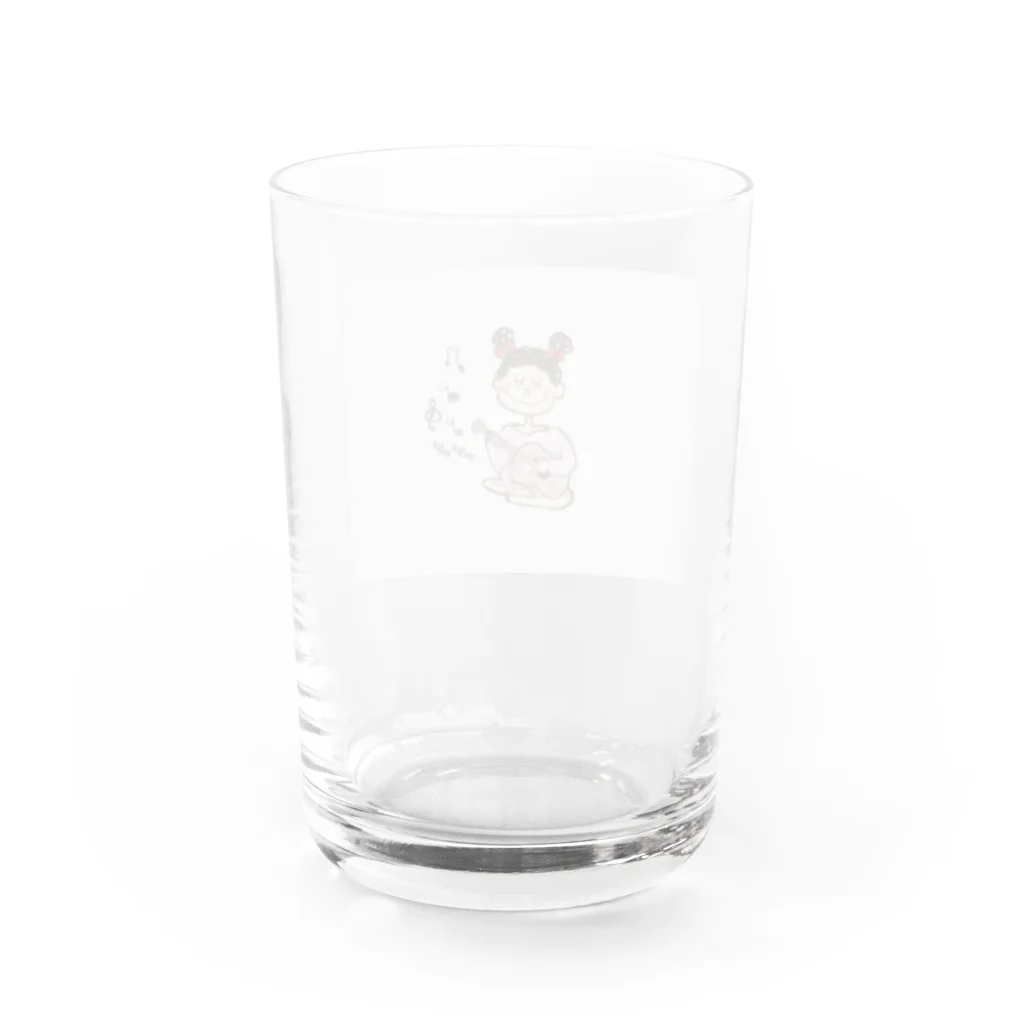 Azuのおうちのウクレレと小さなわたし Water Glass :back