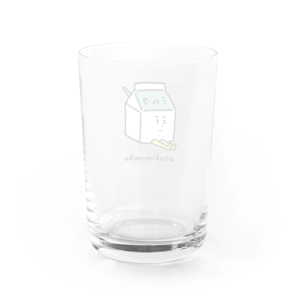 あずき みみこのミルク Water Glass :back