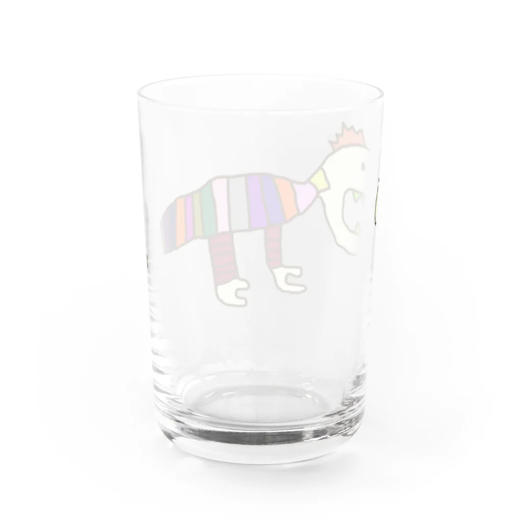 SHO-CERATOPSの恐竜　デイノニクス Water Glass :back