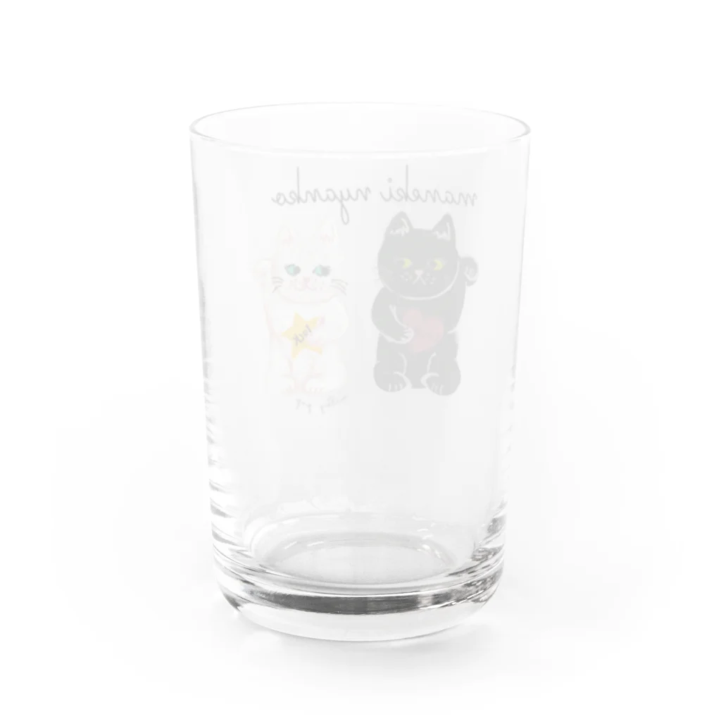 milky pop.のまねきにゃんこ Water Glass :back