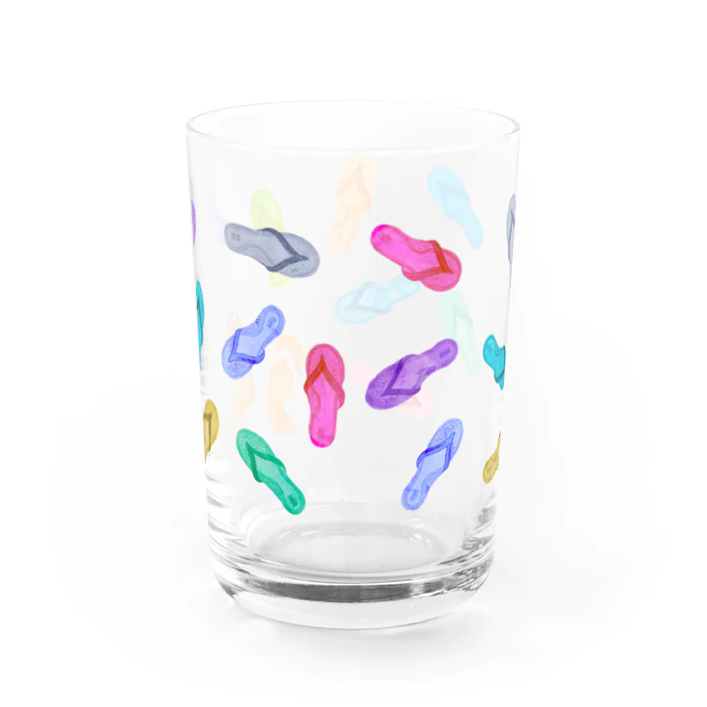 uminomadoのギョサンまみれ Water Glass :back