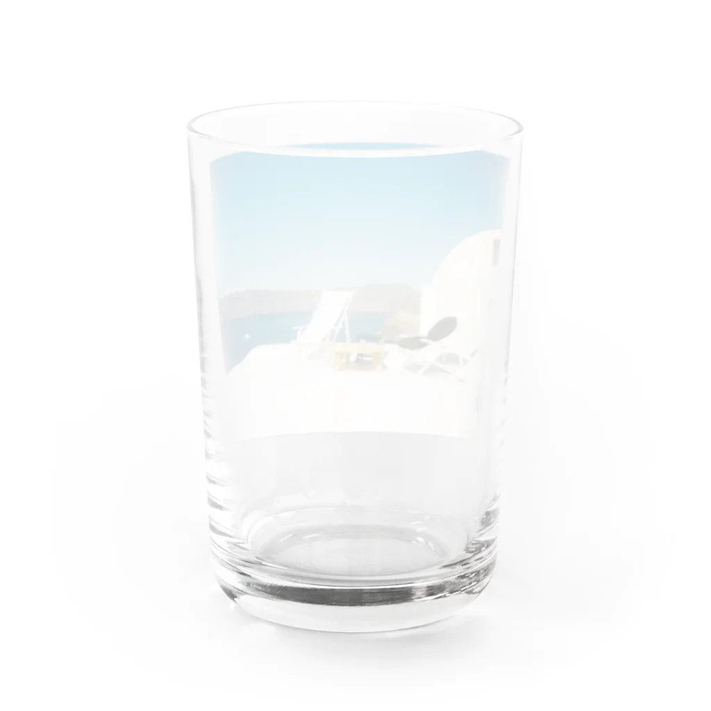 Photoshopのblue and white Water Glass :back