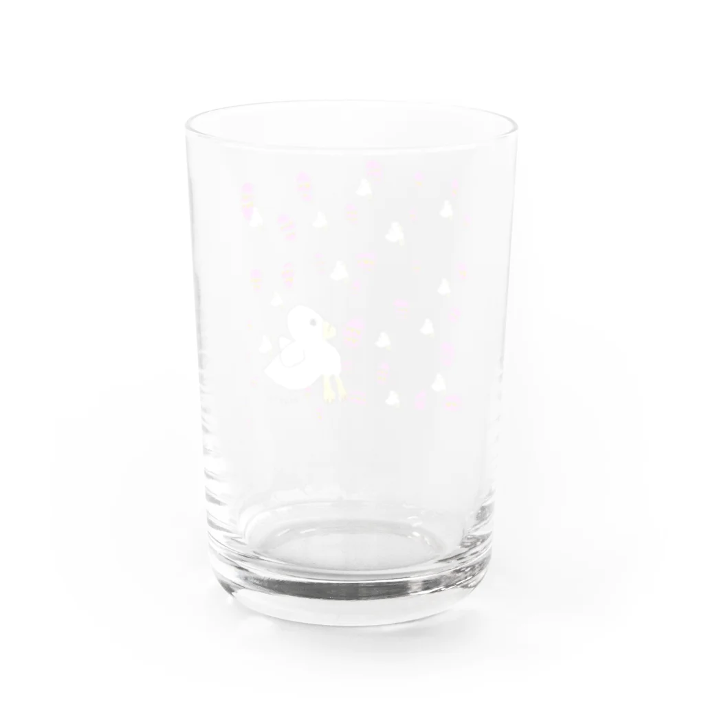 みはやさんのあひるちゃんたち と たまごころころ Water Glass :back