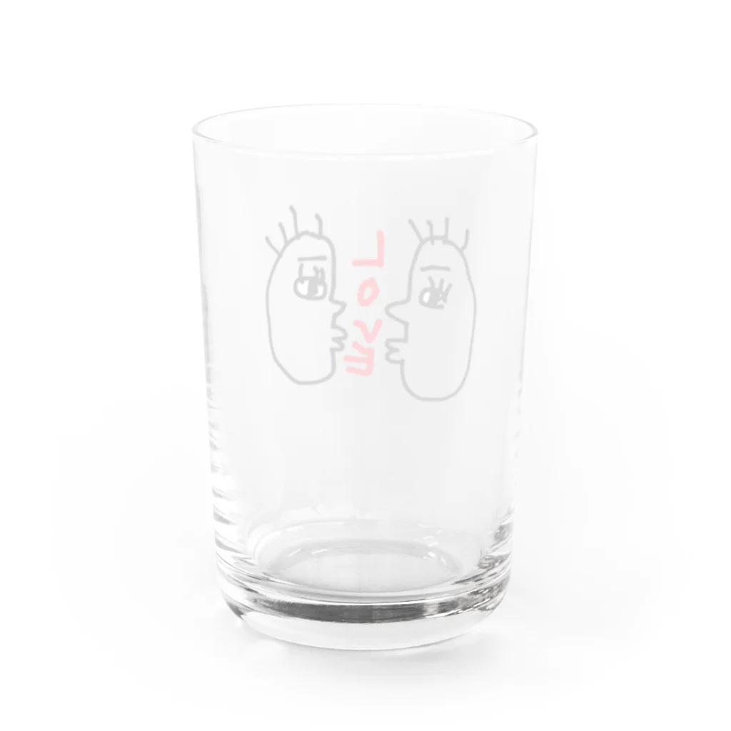 ヨコガオがモットーのヨコガオ Water Glass :back