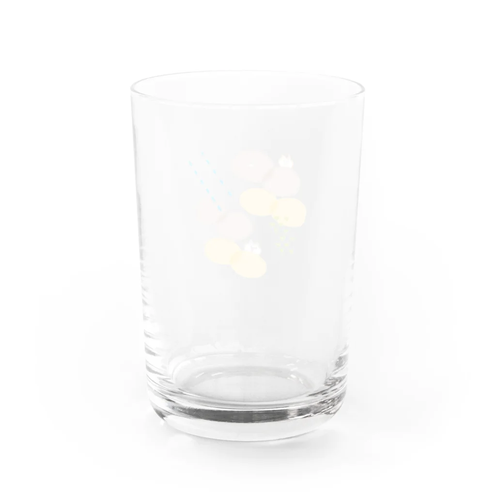 マリモリのもようにかくれネコ Water Glass :back