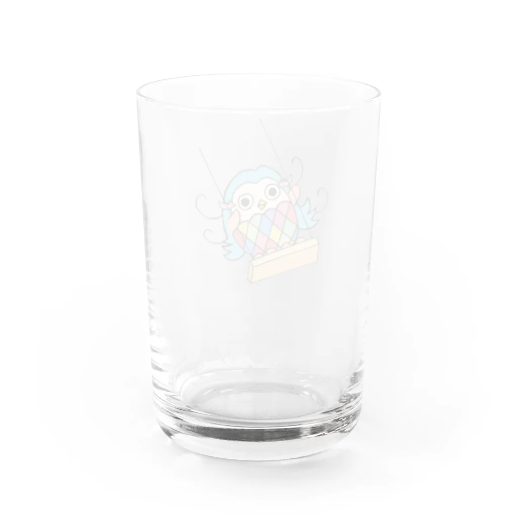 ポーポーオンラインストアのアマビエさん（祈願中） Water Glass :back