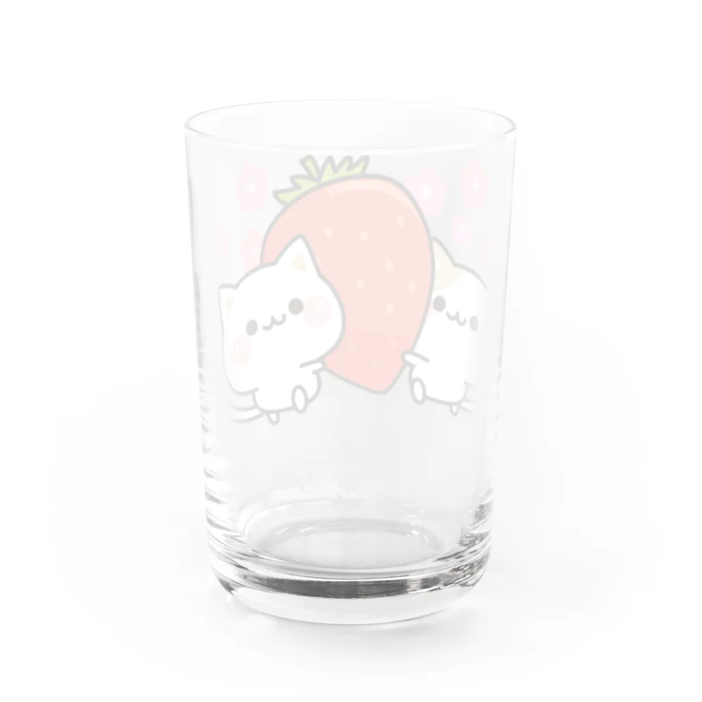 DECORの気づかいのできるネコ　いちごver. Water Glass :back