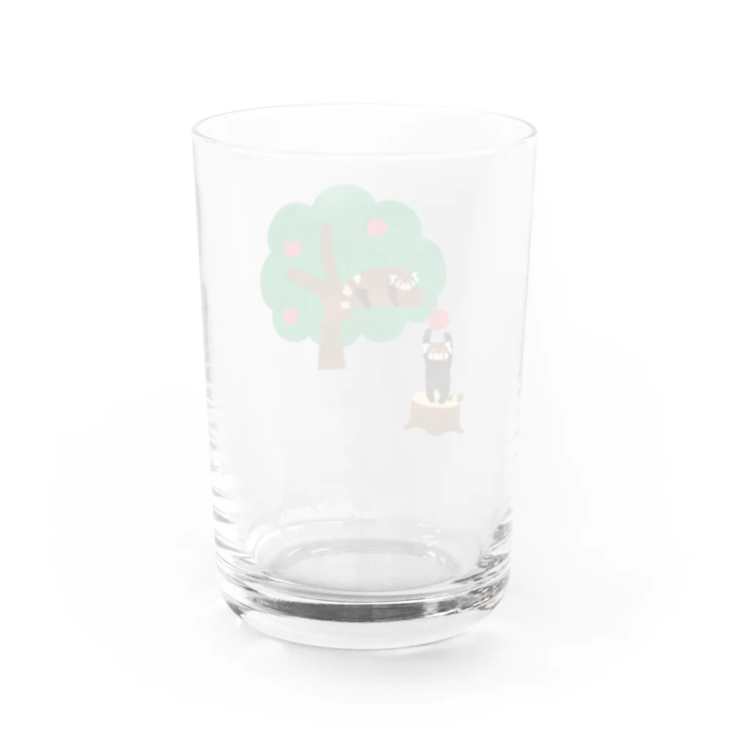 きゃべつ日和のりんごとレッサーパンダ Water Glass :back