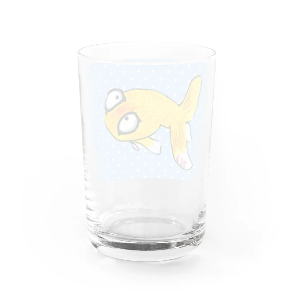 316(MIHIRO)の金魚の頂天眼ちゃん Water Glass :back