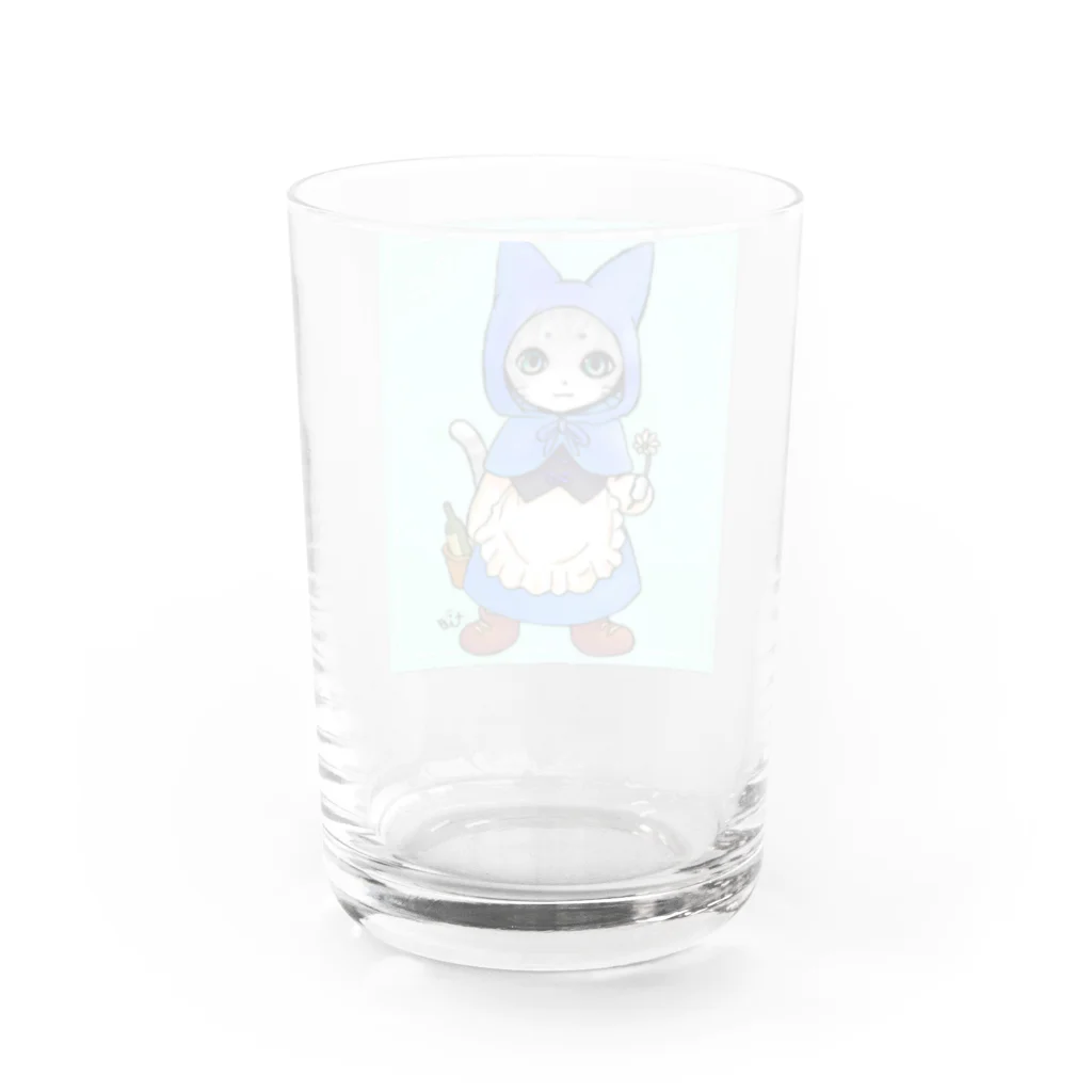 Tio Heartilの青ずきん猫ちゃん Water Glass :back