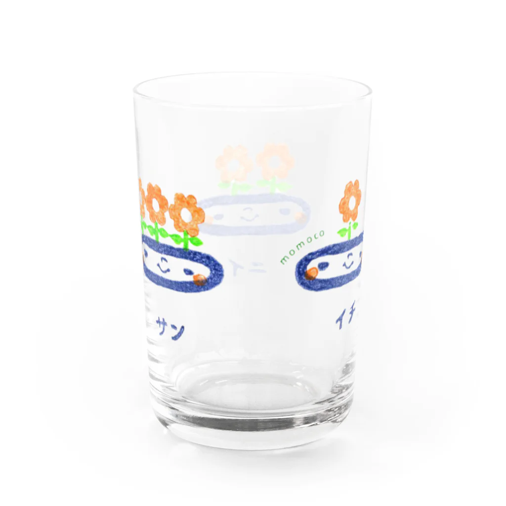 もこもこぐんぐんのイチニイサン Water Glass :back