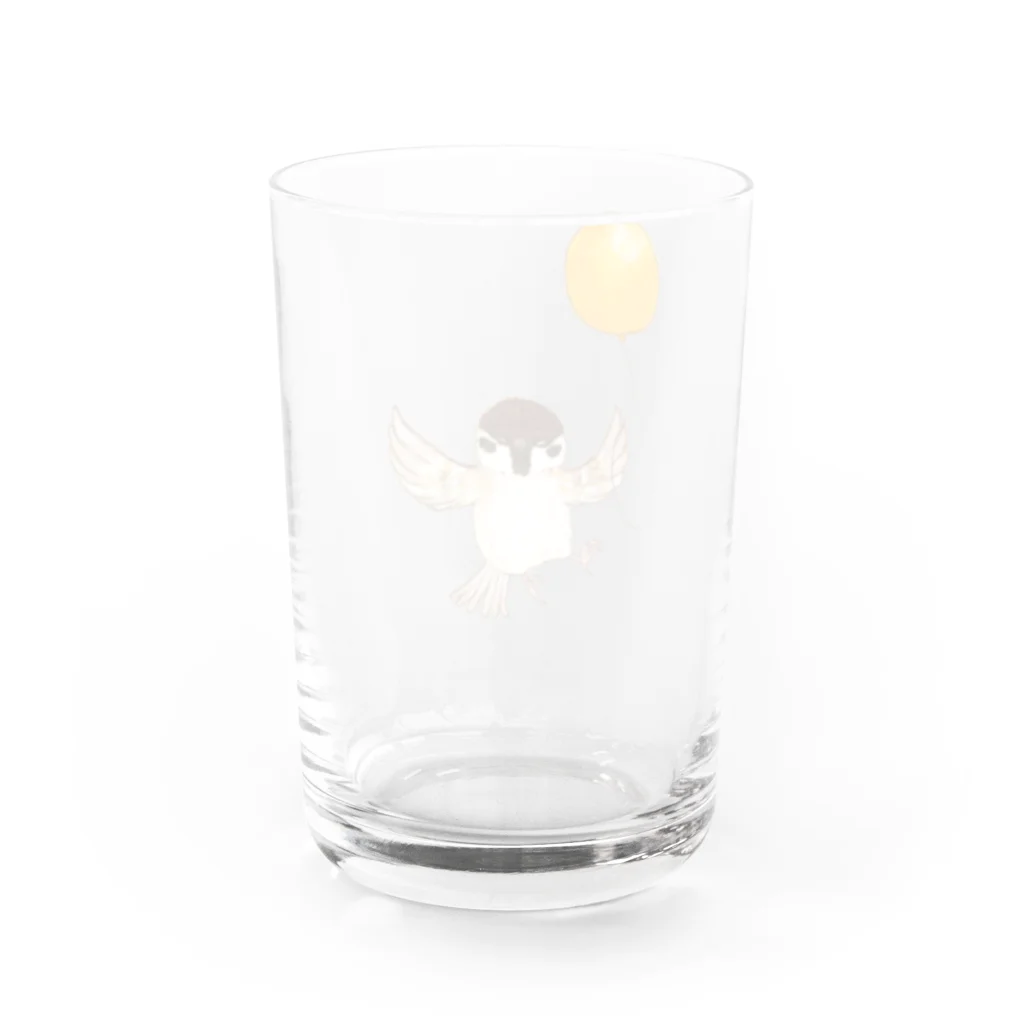 sarakoteのふうせんとスズメさん Water Glass :back