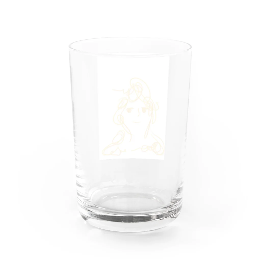 ぐりぐり子の黄色の女の子 Water Glass :back