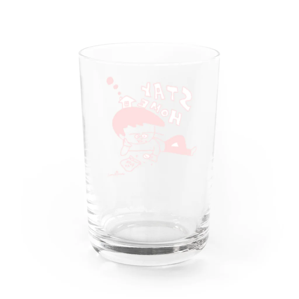 mutsumi_illustration SHOPのホームくん Water Glass :back