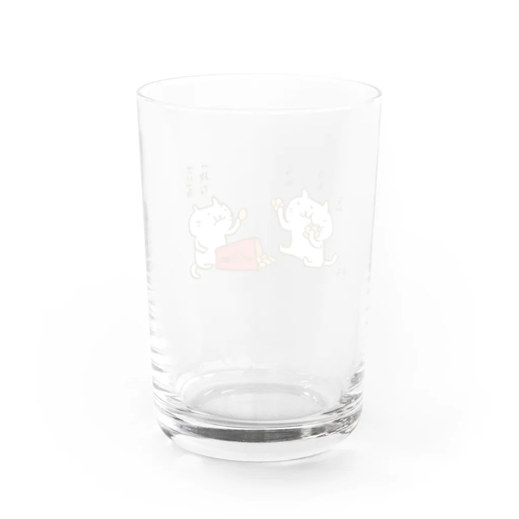 Hello Happy Catのにゃんズとポテチ Water Glass :back