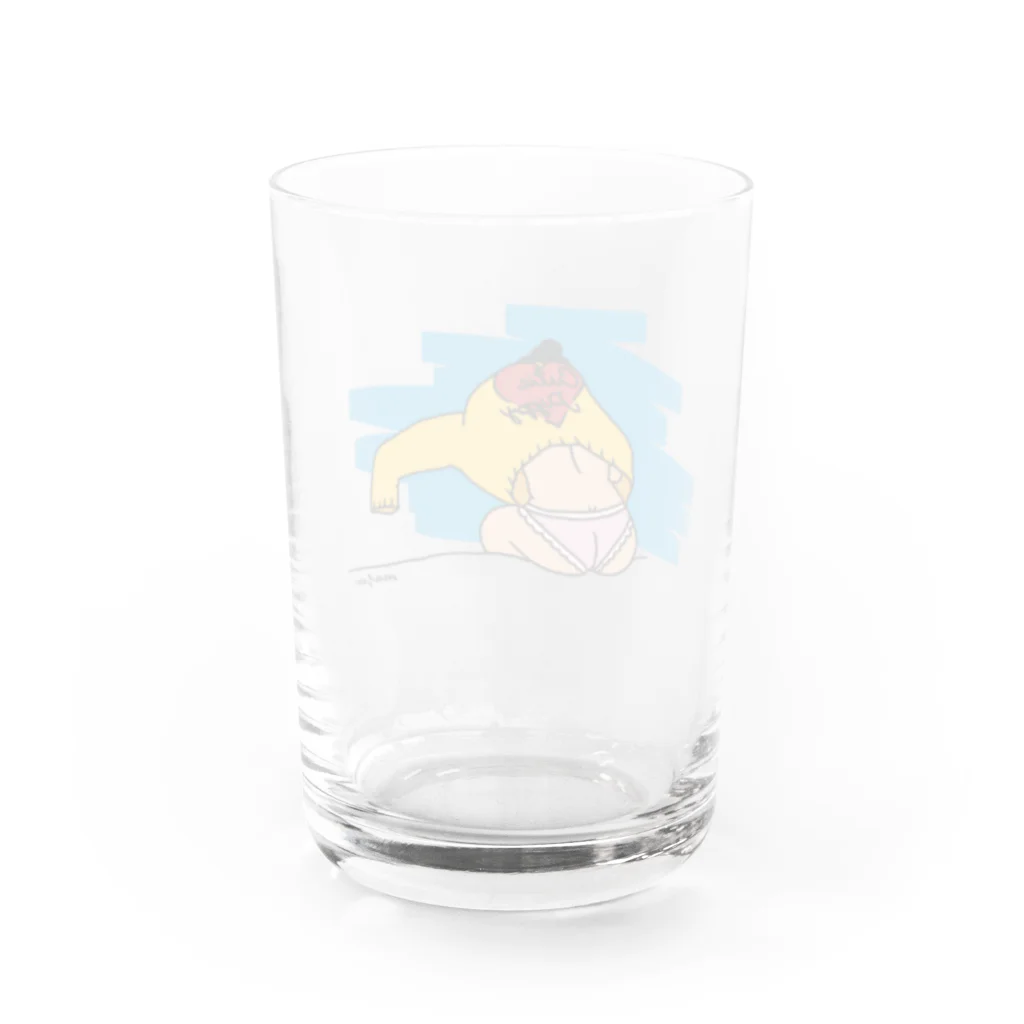 まんまるのおしりちゃん Water Glass :back