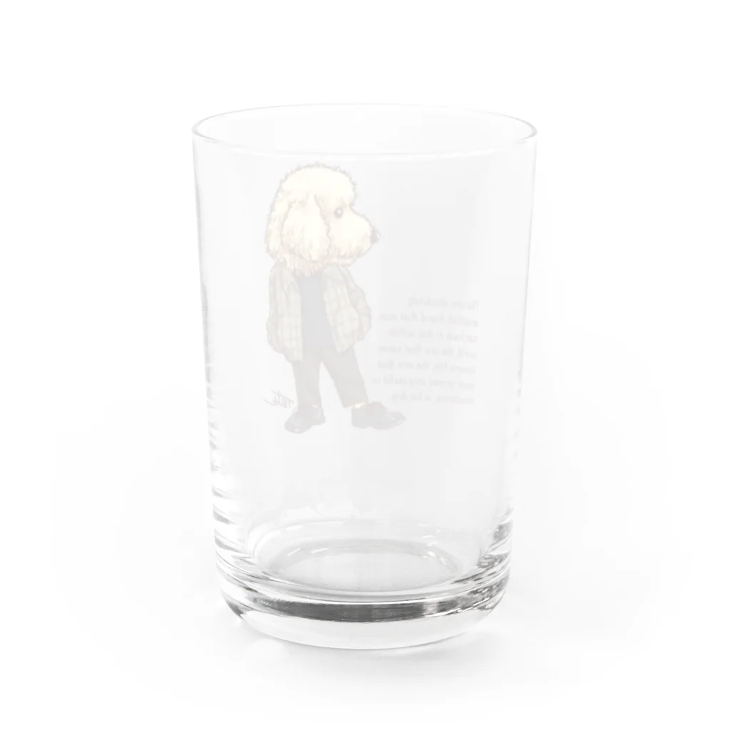 愛犬描処 プルーデンスのおしゃれドゥードル Water Glass :back