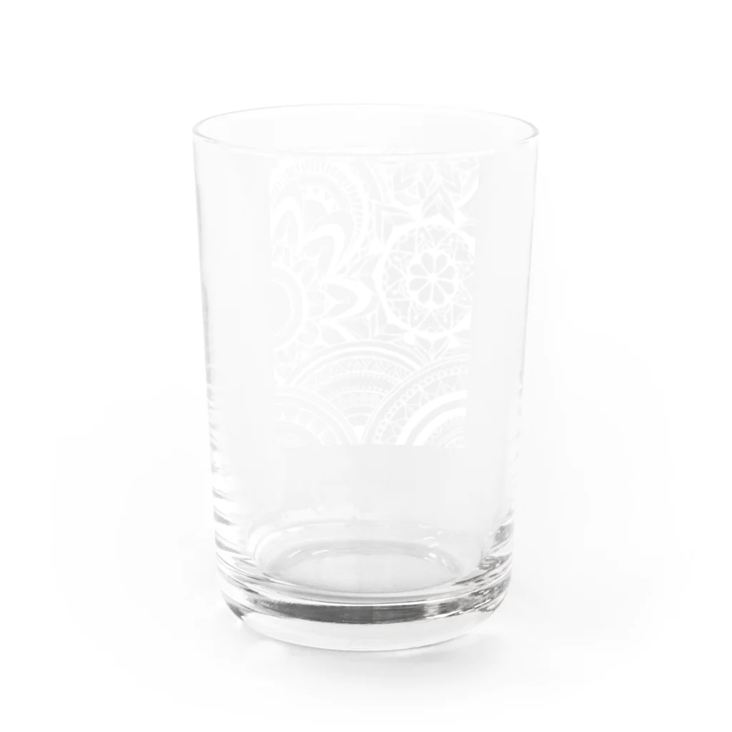 Feeling art 013☻のうめつくし　白 Water Glass :back