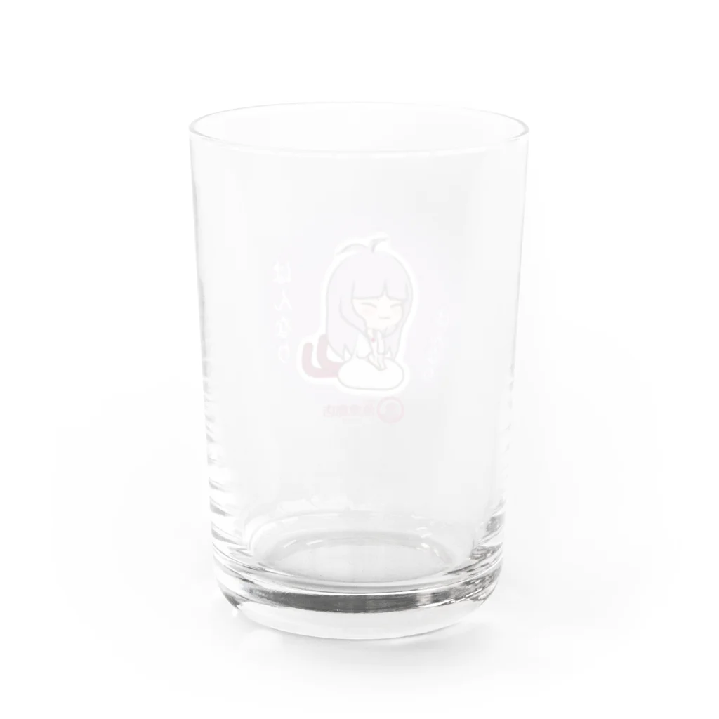 松や SUZURI店のはんなり猫また Water Glass :back