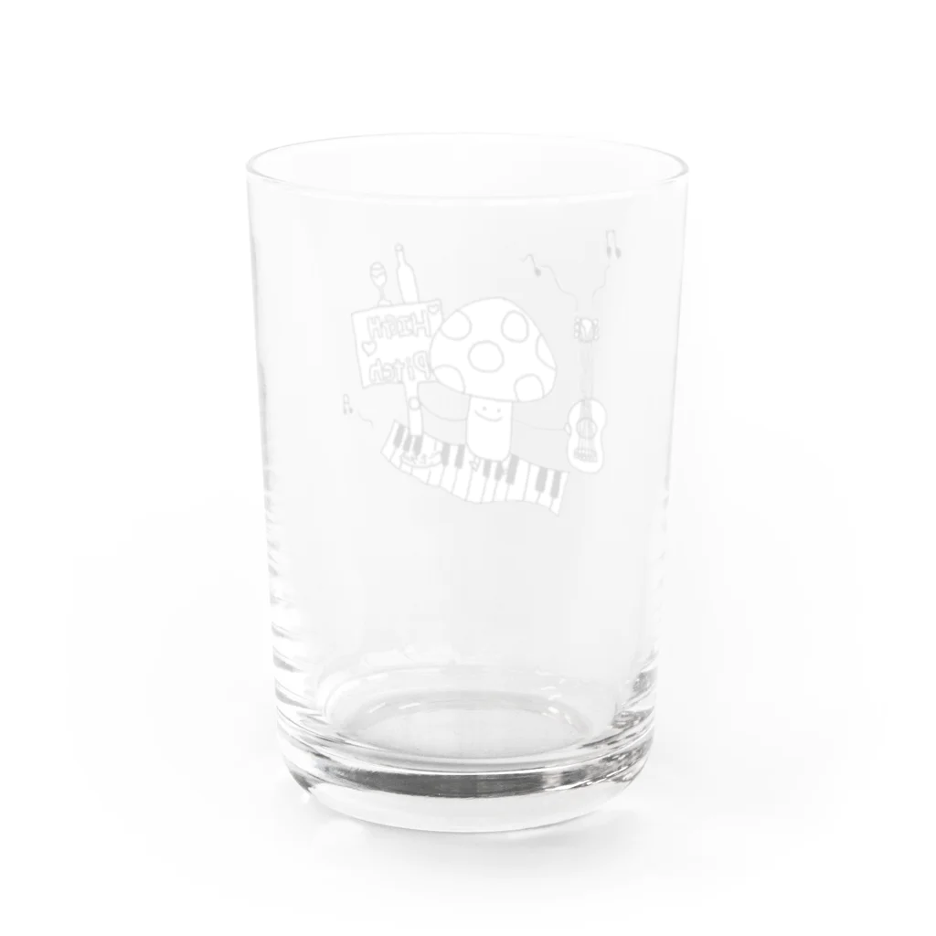 下町ねこの鈴太郎の店のハイピッチwithきのこになりたい Water Glass :back