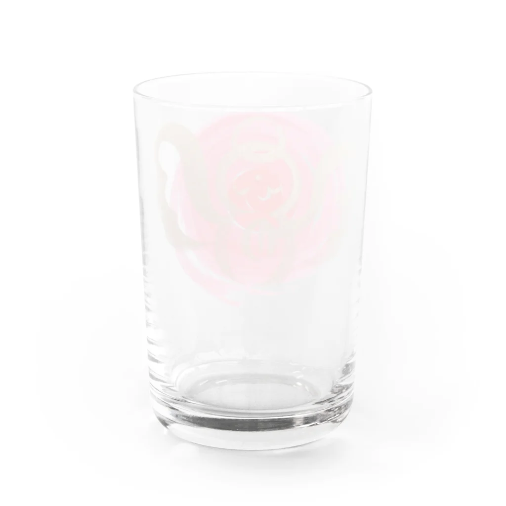 🍀森葉子グッズ🍀のお守り絵「ほっとけさん」透過３ Water Glass :back