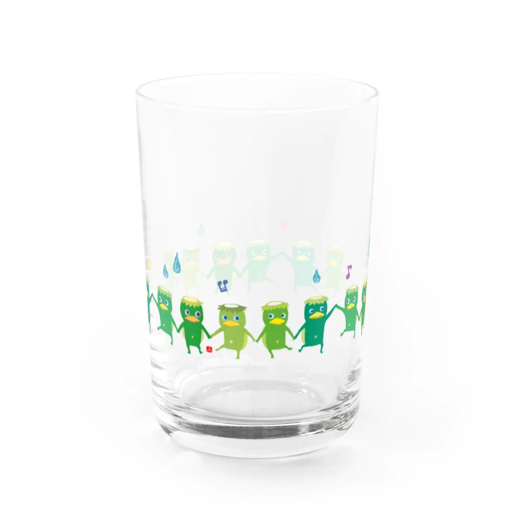 おばけ商店のおばけグラス＜河童のラインダンス＞ Water Glass :back