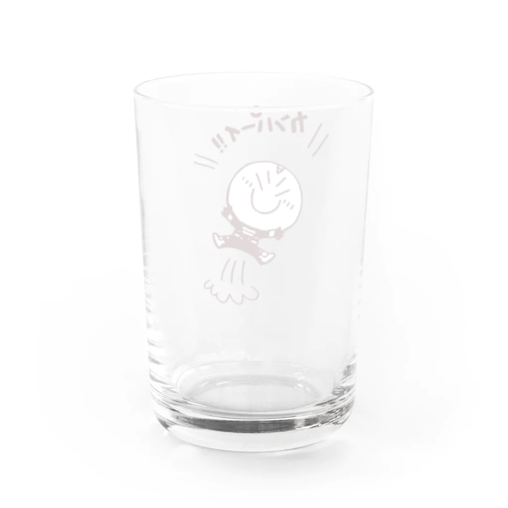 エガオーピンクのsuzuriショップの乾杯エガオーさん Water Glass :back