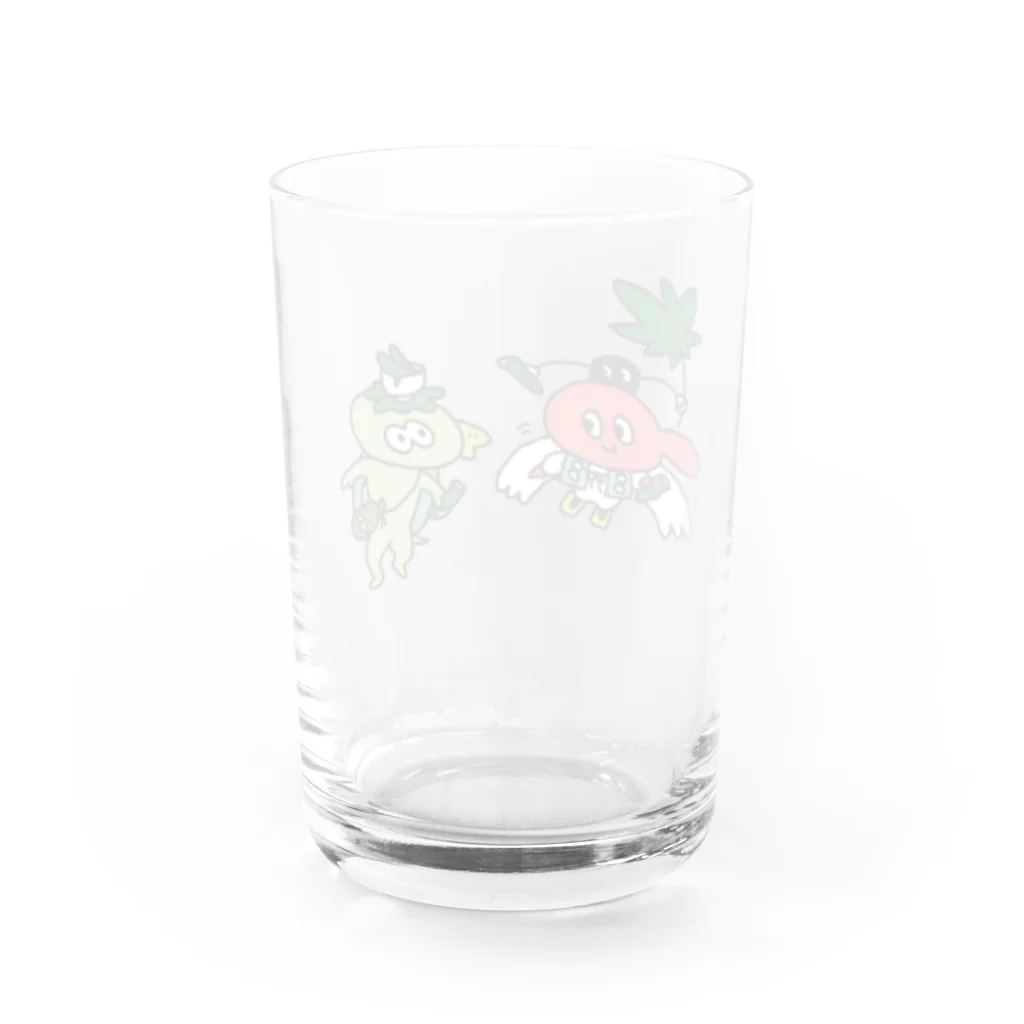 遠州天狗屋👺のてんぐちゃんとカッパくん Water Glass :back