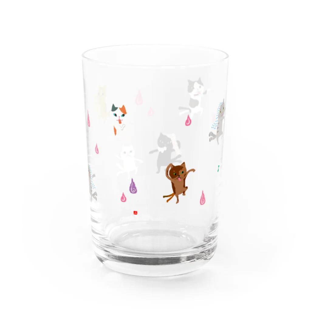 おばけ商店のおばけグラス＜踊る猫又＞ Water Glass :back