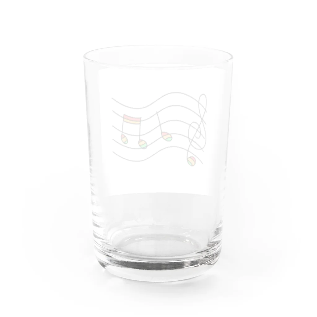 sizukno_megmiの虹の音符たち Water Glass :back